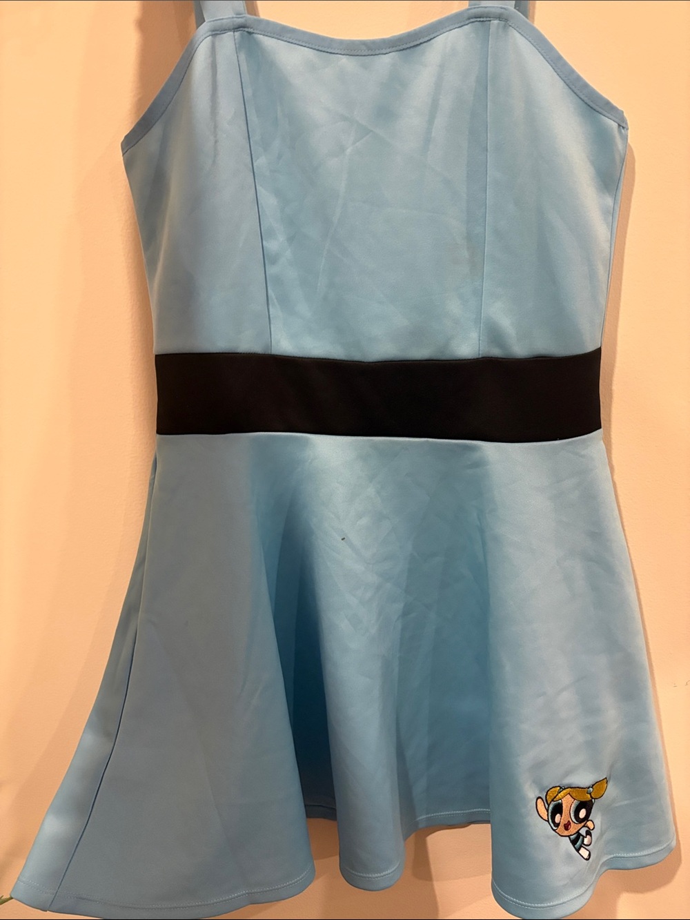 Cartoon Network Light Blue and Black Girls Dress with Bubbles Patch